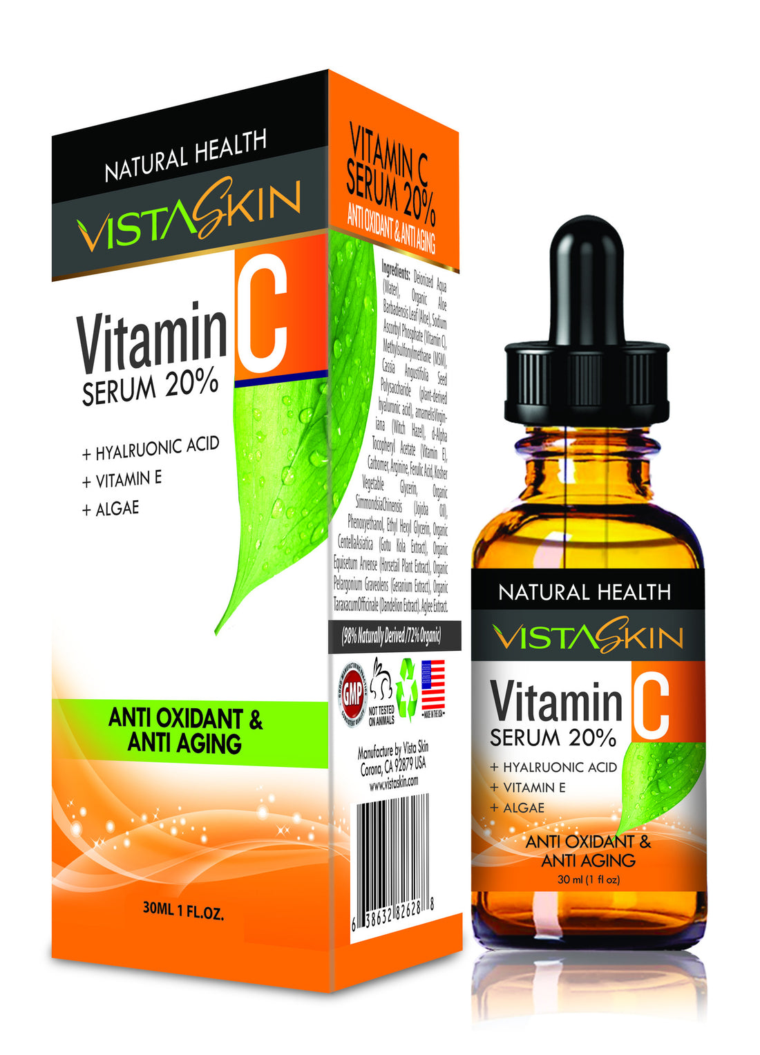 Organic Vitamin C serum 20% Hyaluronic acid Vitamin E – SkinCareEX